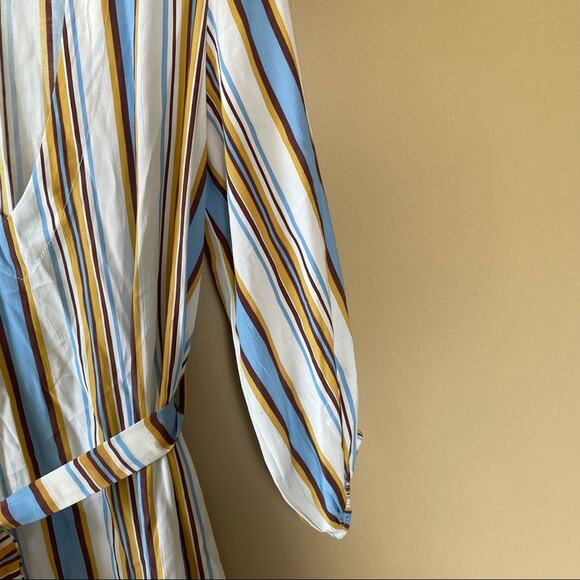 Faithfull the Brand Matilda Stripe Maxi Dress High Low Hem Size 2 - Picture 11 of 15